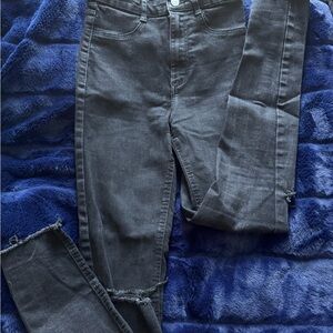 zara knee cut skinny jeans